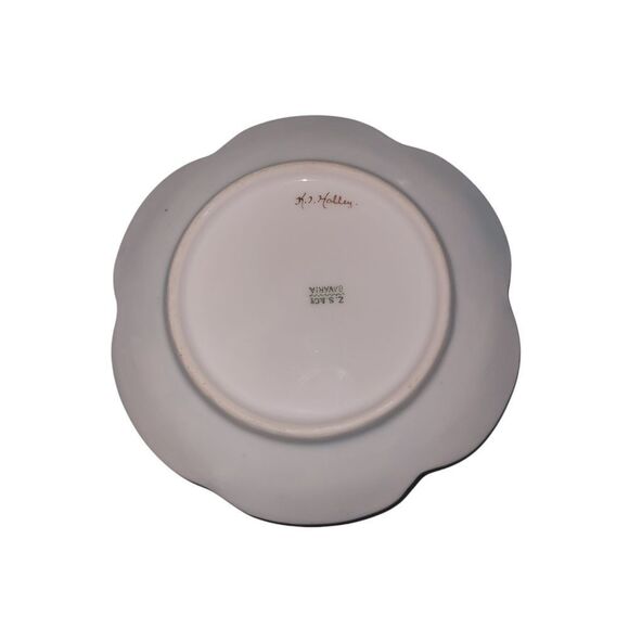 BAVARIA Elegant Floral Accent Plate with Gold Handle - Picture 3 of 7